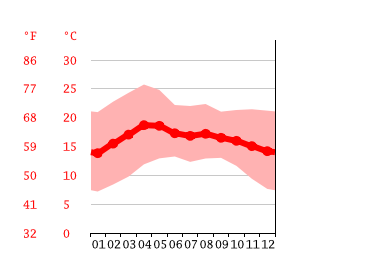 Grafico temperatura, Puebla