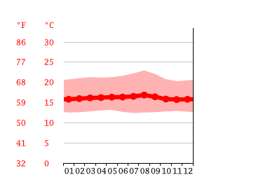 Grafico temperatura, Rionegro