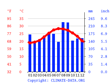 Grafico clima, Ishigaki