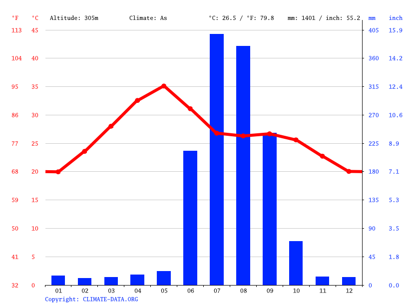 Raipur climate: Average Temperature, weather by month, Raipur weather  averages - Climate-Data.org